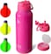 bottlebottle BOTTLE BOTTLE 40 oz sports water bottle stainless steel insulated water bottle with straw and pills holder (hot pink)