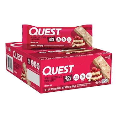 Quest Nutrition Protein Bar White Chocolate Raspberry Pack Of 12