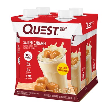 Quest Nutrition, Protein Shake, Salted Caramel, Box of 4