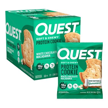 Quest, Protein Cookie, White Chocolate Macadamia, Box of 12