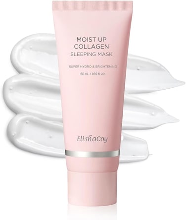 Elishacoy Moist Up Collagen Sleeping Mask - Overnight Sleeping Face Mask - Face Gel Cream Moisturizer With Vitamin E And Niacinamide - Moisturizing, Anti-Aging, Radiance Care - 1.69 Fl.Oz