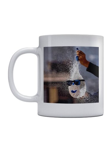Balloon Printed Mug White/Grey/Blue