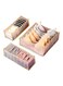 3-Piece Multifunctional Non-Woven Fabric Storage Box Set Beige/Yellow
