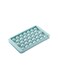 33-Square &amp; Circular Ice Cube Tray Multipurpose Food-Grade Freezer Mold with Lid Blue 25x15x2cm