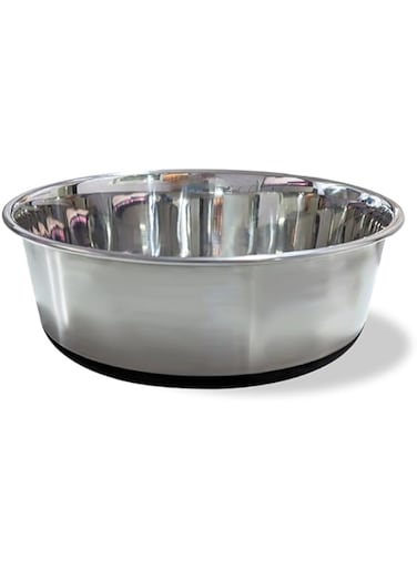 Saluki Premium Pet Bowl with Permanent Bonded Rubber Base, 1830 ml Capacity