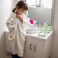 10 Piece Baby Green Bamboo Plastic Bathroom Accessories Set