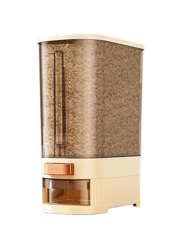 Rice Dispenser, Grain Container Storage with Lid, Large Rice Container, Moisture Proof Household Cereal Dispenser Bucket for Kitchen Soybean Corn Oatmeal, 24.25Lbs