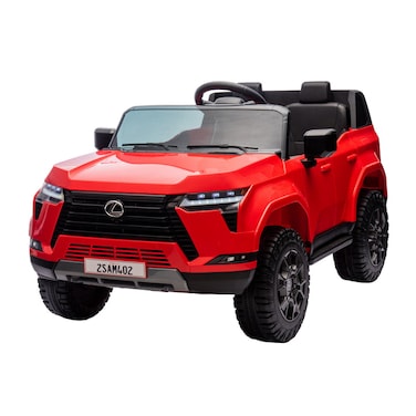 Lovely Baby LB 4002EL Battery Operated Kids Ride-On Vehicle with, EVA Wheels, Music, LED Lights, Seat Belt, Sit and Drive Car for Boys &amp; Girls Ages 2-6 Years - Red