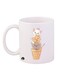 Durable Heat-resistant Thick Wall Designed Ergonomic Handled Disney Printed Mug White/Brown