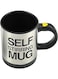 Electric Self Stirring Mug Coffee Mixing Drinking Cup- Silver 350ml