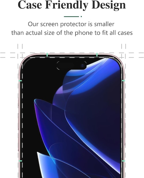 Muzz Clear Screen Protector for IPhone 16 Pro (6.3-inch), 2.5D HD Tempered Glass, 9H Hardness, 3-Pack (iPhone 16 Pro)