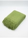 130 x 160 cm Cotton Throw Blanket Sage Green 400GSM Waffle Weave with Tassel Fringe for Sofa Couch Bed and Travel Boho Decor
