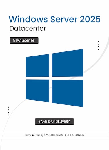 Microsoft Windows Server 2025 Datacenter   5 PC License   Digital License   SAME DAY DELIVERY