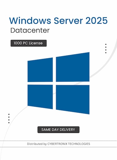 Microsoft Windows Server 2025 Datacenter   1000 PC License   Digital License   SAME DAY DELIVERY