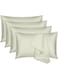 Linen Klub PACK of 4 Standard Pillowcases- Luxurious 100% Cotton 250TC Sateen with Elegant Solid Design, Size: 50 x 75 cm, Soft Cream for a Touch of Sophistication in Your Bedroom