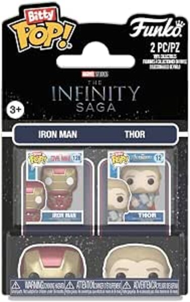 Bitty Pop! Marvel Infinity Saga: Iron Man &amp; Thor &amp; Hulk 2 Pack Vinyl Figure