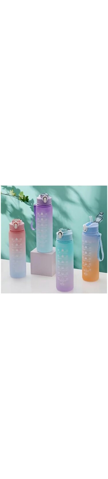 32oz/900mL Motivational Water Bottle with Straw &amp; Time Marker   Daily Hydration Tracker with Carrying Strap   Perfect for Fitness, Gym, School, Yoga, Hiking   Ideal for Everyday Use
