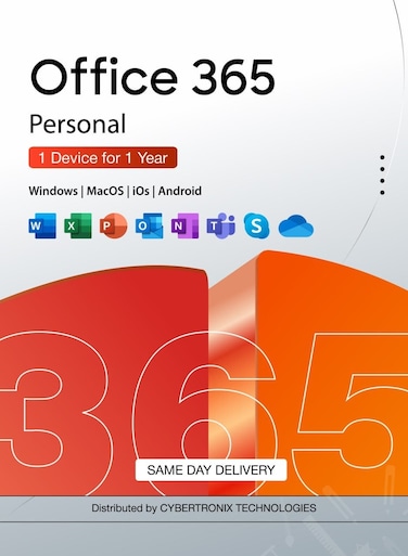 Microsoft Office 365 Personal   1 Year Subscription for 1 Device   Digital License   Same Day Delivery