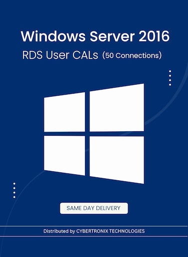 Microsoft Windows Server 2016 RDS User CALs (50 Connections)   Digital License   SAME DAY DELIVERY