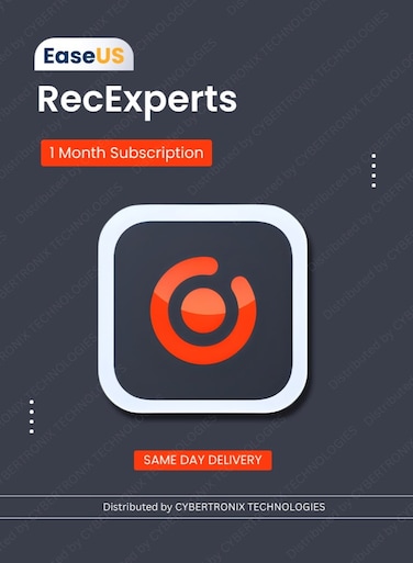 ترخيص رقمي لمدة شهر واحد لجهاز واحد من EaseUS RecExperts لنظام التشغيل Windows
