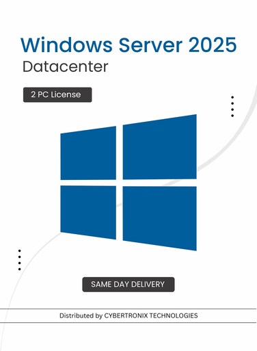 Microsoft Windows Server 2025 Datacenter   2 PC License   Digital License   SAME DAY DELIVERY