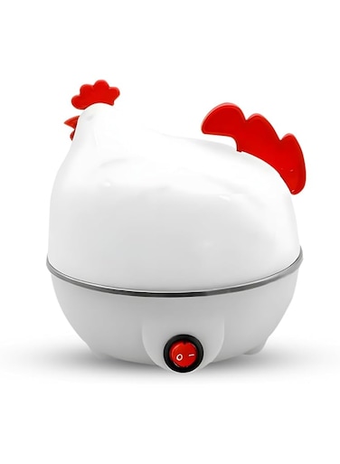 UAE Felcon Egg Cooker 350W Electric Egg Cooker 7-Egg Capacity Hard-Boiled Eggs Automatic Shut Off Omelet Maker Vegetable Steamer Easy One-Touch Operation deal for Soft Medium Holds 7 White (White)