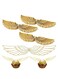 50Pcs Gold Glitter Wing Cupcake Chocolate Toppers for Party &amp; Birthday Decorations
