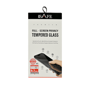 ISAFE HD GLASS SCREEN GUARD IPHONE 15 MATTE PRIVACY