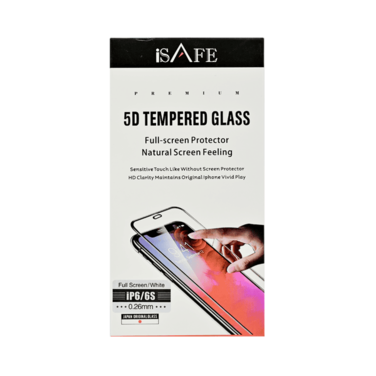 شاشة حماية جارد ايفون6 لون ابيض[ISAFE HD GLASS SCREEN GUARD IPHONE6 WHITE]