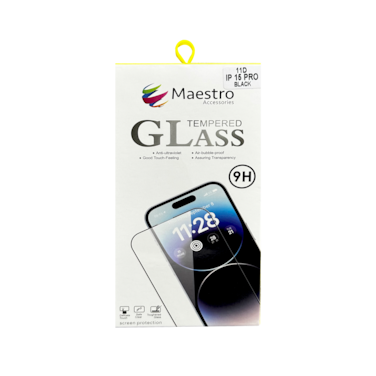MAESTRO TEMPERED GLASS PROTECTER IPHONE 15 PRO