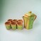 ARK Naturals Terrapura Pure Clay Handmade Hand Painted Organic Pitcher Set with 6 Glasses. Glasses 150 ml each x 6, Pitcher 750 ml