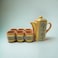 ARK Naturals Terrapura Pure Clay Handmade Hand Painted Organic Pitcher Set with 6 Glasses. Glasses 150 ml each x 6, Pitcher 750 ml