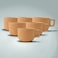 ARK Naturals Terrapura Pure Clay Handmade Hand Painted Cup and Saucer Set of 6. 120 ml Each x 6 Pieces