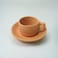 ARK Naturals Terrapura Pure Clay Handmade Hand Painted Cup and Saucer Set of 6. 120 ml Each x 6 Pieces