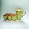 ARK Naturals Terrapura Pure Clay Handmade Hand Painted Organic Clay Pitcher with 6 Goblet Glasses. Glass 200 ml x 6, Pitcher 900 ml