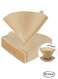 100pcs Coffee Filters V60 Cone Paper Brown Coffee Filters Unbleached Paper Filters Compatible with Pour Over Drippers 2-4 Cups Size 02 Coffee Filters v60