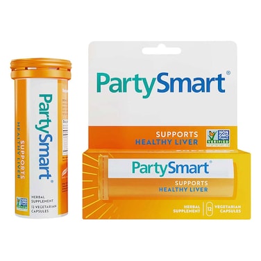 Himalaya PartySmart Herbal Liver Supplement Capsules, Pack of 12&rsquo;s