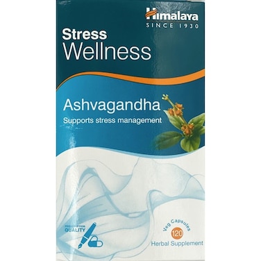 Himalaya Stress Wellness Ashwagandha Capsules For Stress Management, Pack of 120 Tablets