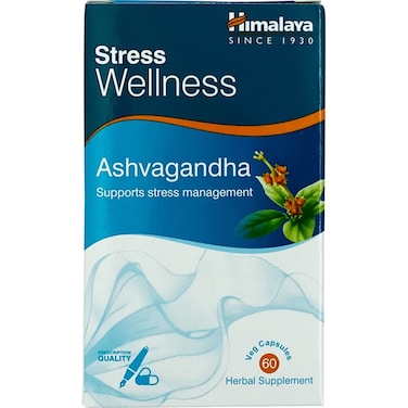 Himalaya Stress Wellness Ashwagandha Capsules For Stress Management, Pack of 60 Tablets