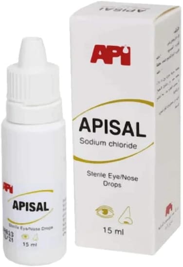قطرات معقمة للعين والانف من ابيسال، 15 مل