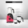 Preethi Peppy Mixer Grinder For Kitchen, 750 Watt Mixie, 3 Jars, Black/Red (Mg-245)