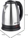Bajaj KTX 1.8L Deluxe Electric Kettle   800W   Stainless Steel Body   Auto Shut-Off &amp; Safety Protection   Fast Boiling Water Kettle for Home &amp; Office Use