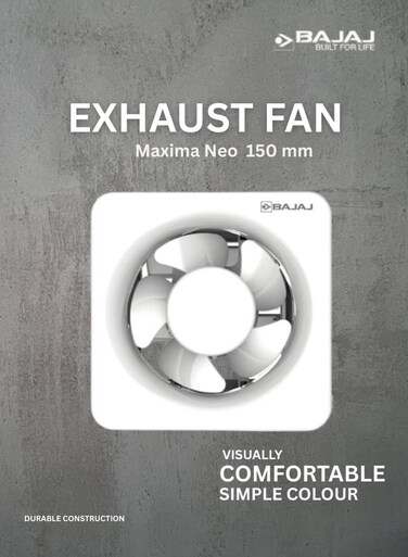 Maxima Neo 150MM Exhaust Fan High-Speed Air Circulation with Energy-Efficient Motor for Home and Office 25 W 70527 White