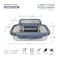 BOROSIL RECTANGULAR TIFFIN WITH GREY STEEL LID - 800ML + 200ML