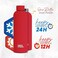 ZeroSpace Stainless Steel Water Bottle, 750ml Insulated Water Bottle for Kids School, Double Wall Water Thermos Flask for Hot &amp; Cold Drinks, Sports Hot Water Bottle (Red)