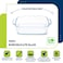 BOROSIL SQUARE DISH WITH HANDLE W/O LID 1.6 LTR   Extra-Large Borosilicate Oven Proof, Casserole Pan, Roasting Dish, Heatproof Kitchen Serveware &amp; Family-Size Baking Dish, DSHEX0048