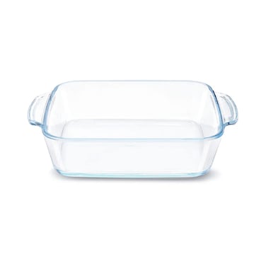 BOROSIL SQUARE DISH WITH HANDLE W/O LID 1.6 LTR   Extra-Large Borosilicate Oven Proof, Casserole Pan, Roasting Dish, Heatproof Kitchen Serveware &amp; Family-Size Baking Dish, DSHEX0048