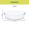 BOROSIL OVAL BAKING DISH 0.7 LTR   Borosilicate Oven Proof, Baking Pan, Dessert Dish, Heat-Resistant Multi-Purpose Kitchen Serveware, DSHEX0038