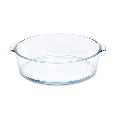 Borosil Round Casserole with Lid &ndash; 1.2 LTR   Borosilicate Oven Proof, Baking Dish, Casserole Pan, Serving Bowl &amp; Kitchen Cookware, DSHEX0049