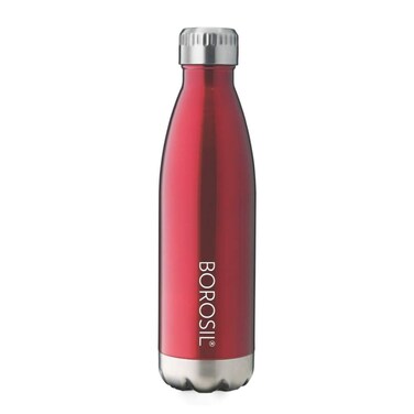 BOROSIL VACCUM TRANS BOLT BOTTLE RED 750ML, FGBOL0750RD